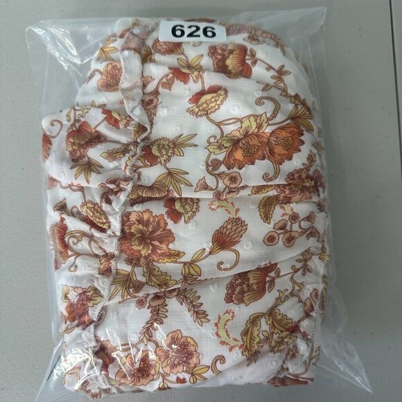 Fanco Tie Back Floral Ruffle Tiered Mini Dress Size S Coquette Boho Cottage - Picture 3 of 12